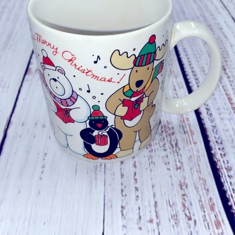 Vintage wish you a merry Christmas coffee mug